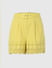 Yellow Schiffli Shorts