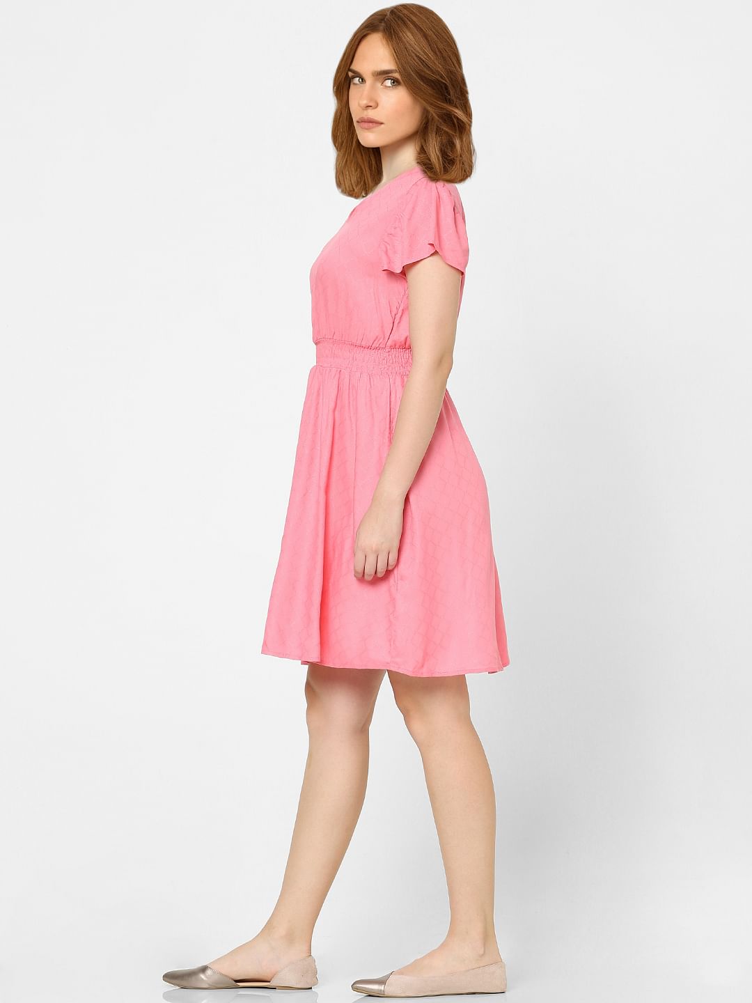 Pink on sale flare dress