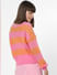 Pink Striped Boatneck Pullover