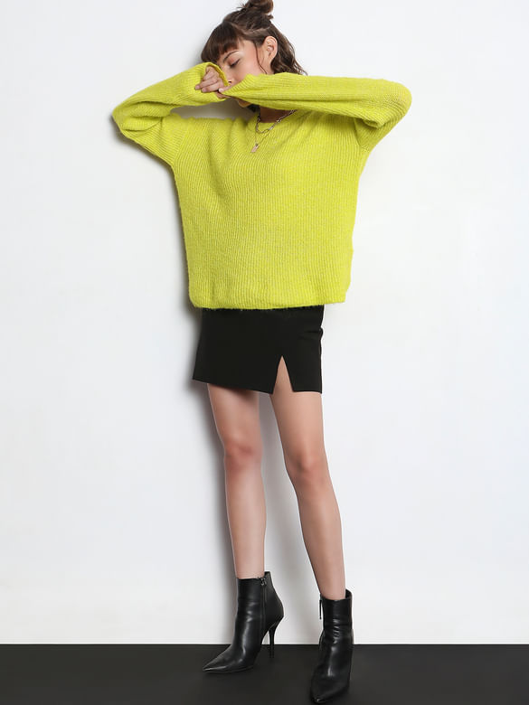 Neon Green Loose Fit Pullover