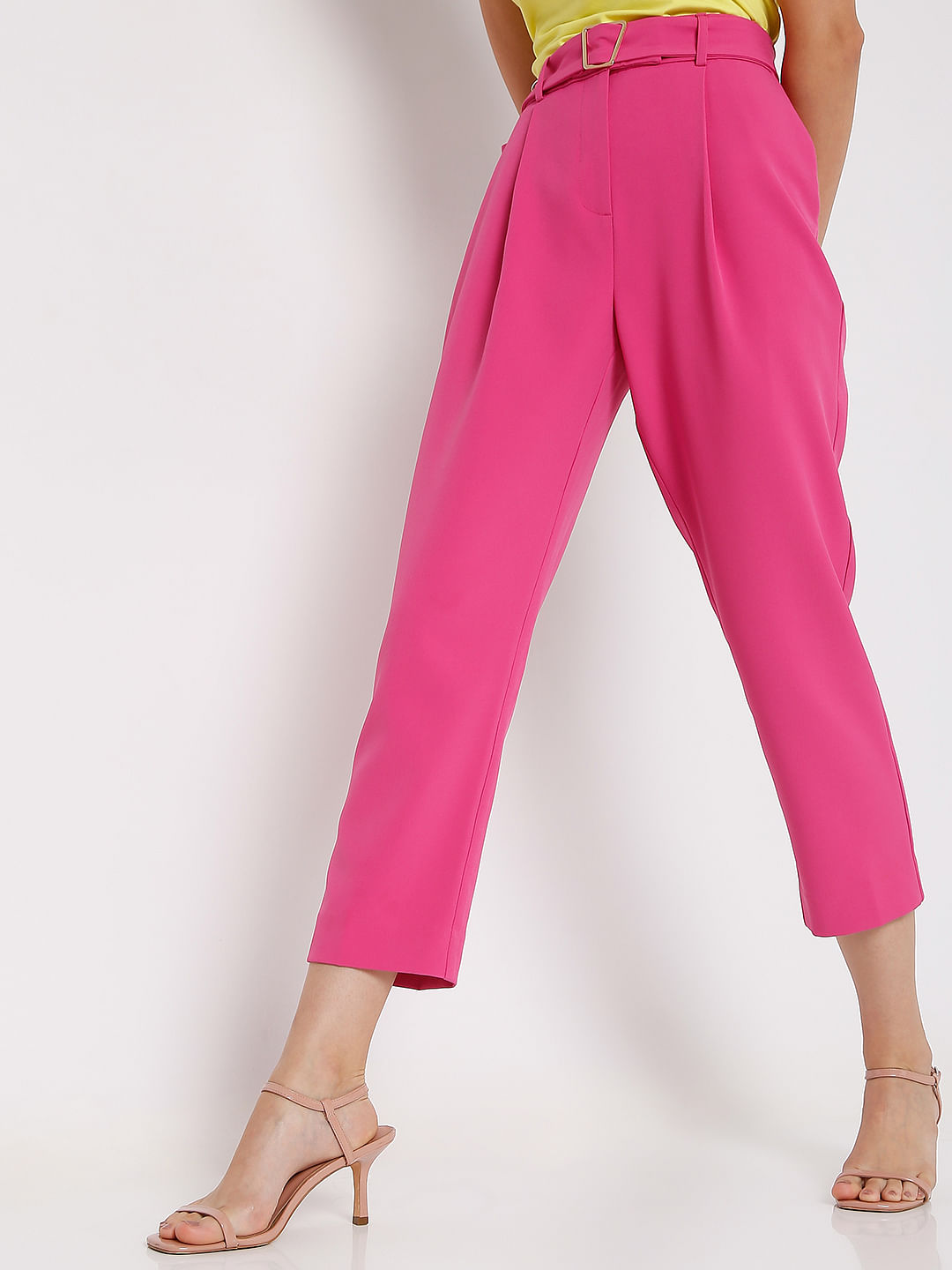 Buy Red High Rise Pants For Women Online in India | VeroModa