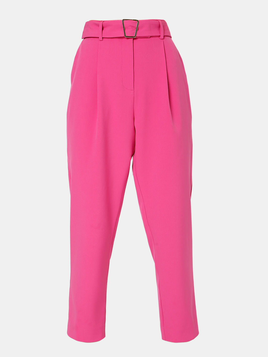 Buy KRAUS Baby Pink Solid Regular Fit Blended Fabric Women's Casual Wear  Pant | Shoppers Stop