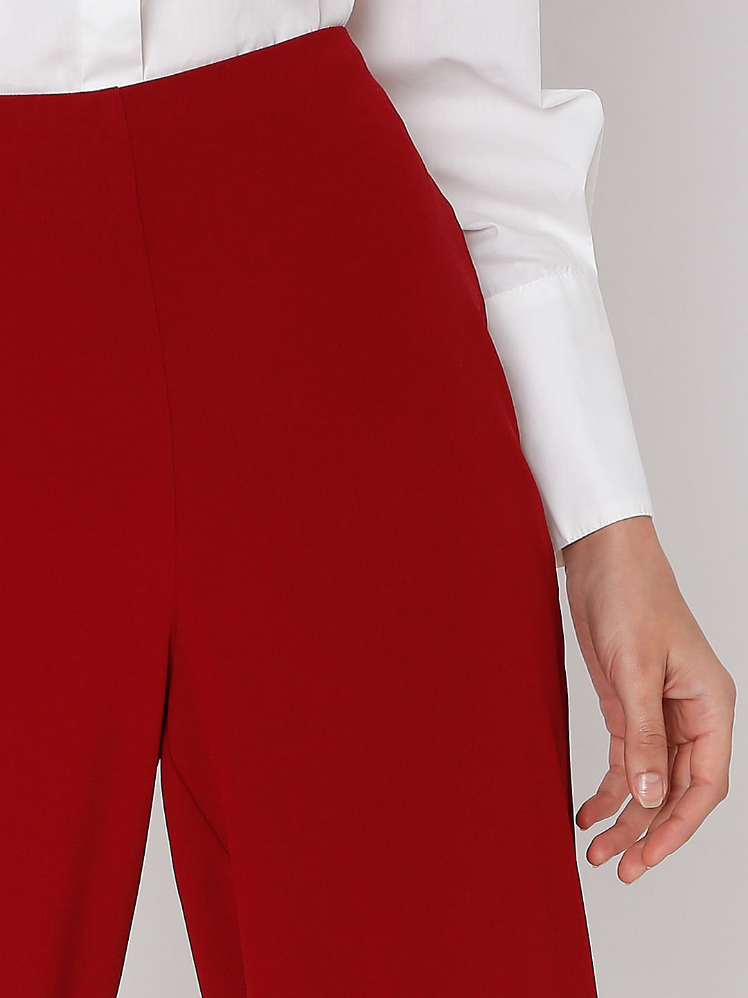 Boden High Waist Trousers Strawberry Tart Red at John Lewis  Partners